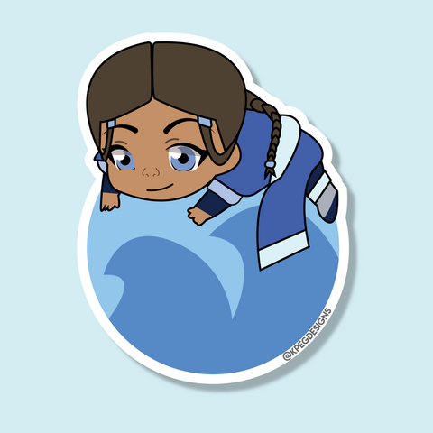 Katara on Water Sticker