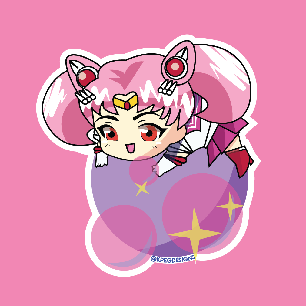 Sailor Chibi Moon Bubble Sticker