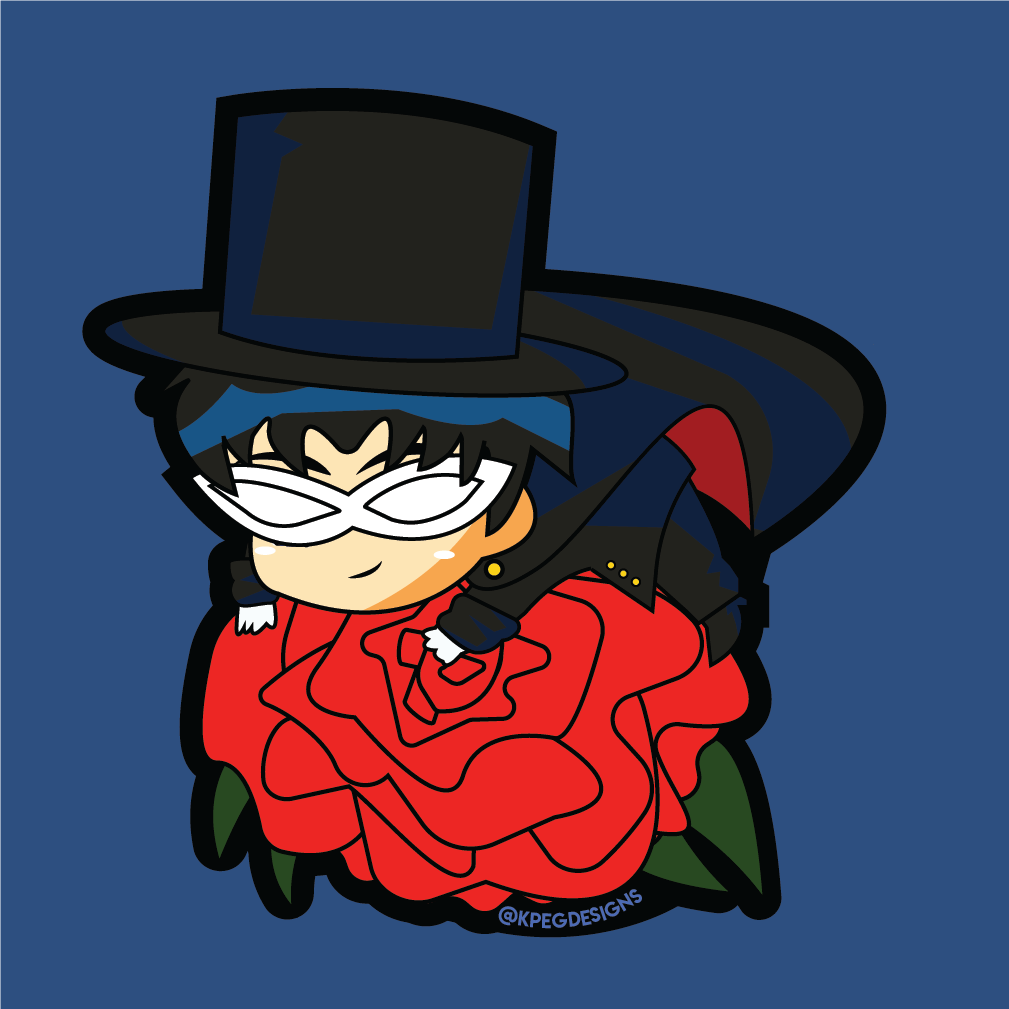 Tuxedo Mask Rose Sticker